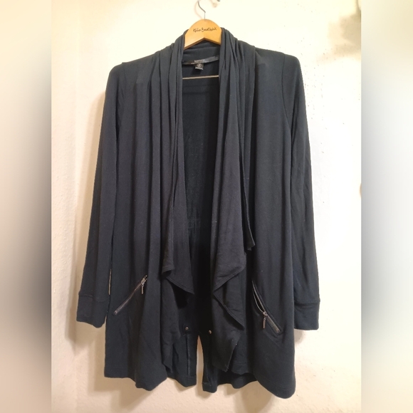 Kensie Elegant Black Cardigan - Picture 1 of 10